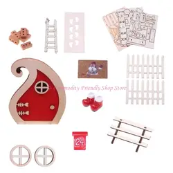 Accesorios para casas de muñecas navideñas: juego educativo puertas