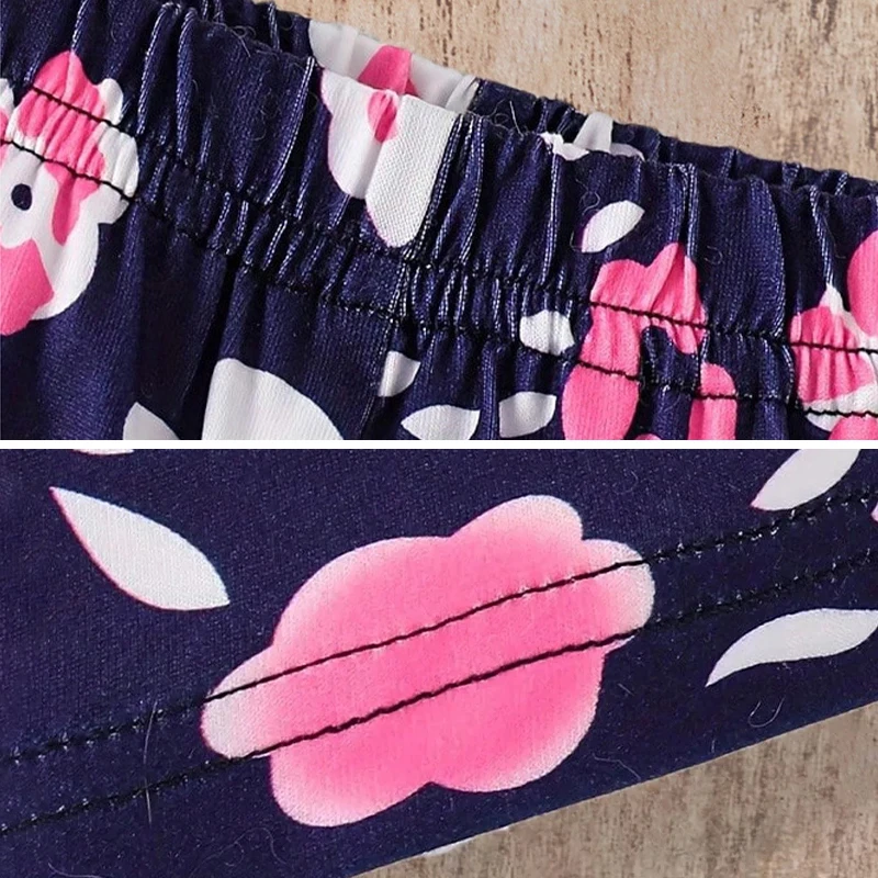 Conjunto de verano para niñas floral: camiseta y pantalón corto - imagen 3