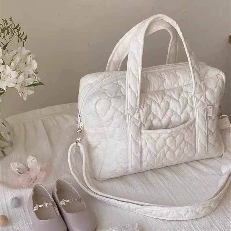 Bolsa pañales algodón acolchada A Langer Bebe – Bandolera multifunción - imagen 2