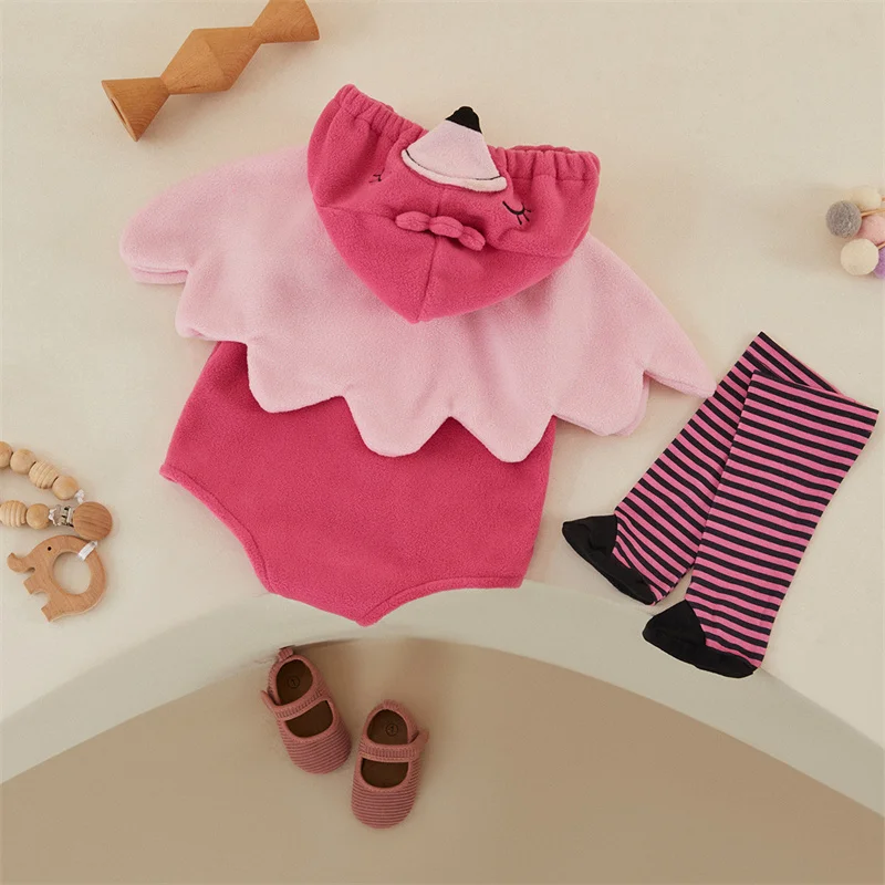 Tregren Pelele bebé con capucha y cremallera flamenco Halloween otoño - imagen 3
