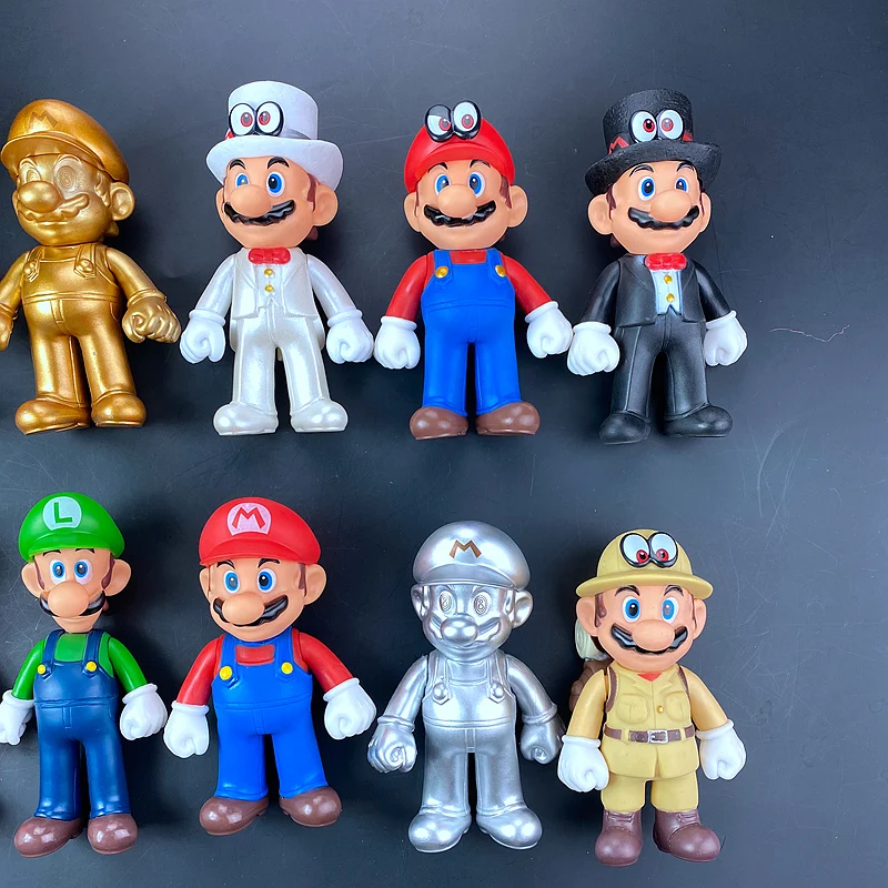 Figura de acción Super Mario y Luigi, estilo anime, regalo niño - imagen 2