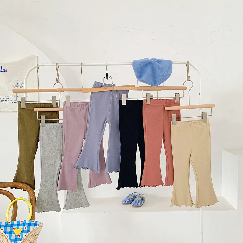 Pantalones de punto campanela color caramelo para niños - imagen 3