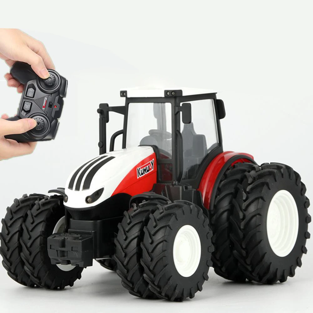 Tractor teledirigido con remolque de cosechadora agrícola RC - imagen 4