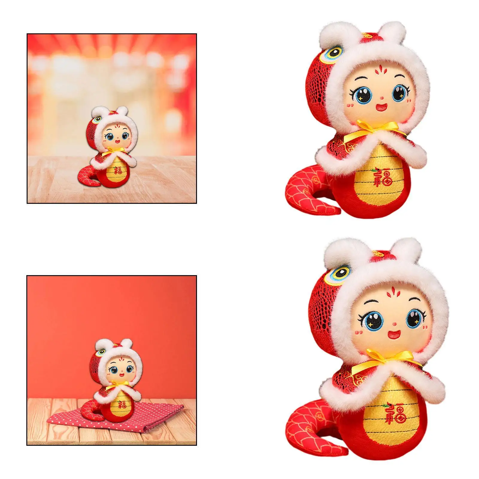 Peluche de serpiente suave decorativo para Año Nuevo Lunar - imagen 2