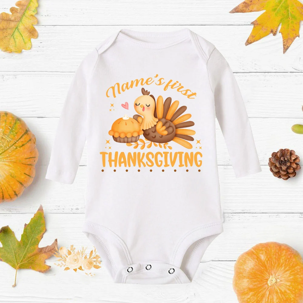 Mono personalizado con nombre para bebé de otoño – Primer otoño - imagen 4