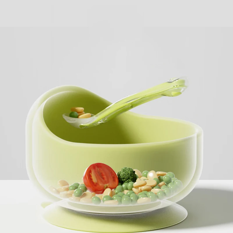 Cuenco de silicona para bebé con cuchara - Set infantil - imagen 2
