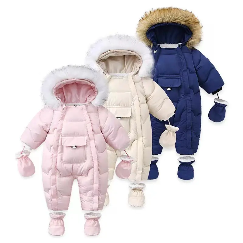 Pelele de invierno acolchado para bebé – Suave y cálido - imagen 2