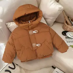 Abrigo de invierno con capucha para niños y niñas cálido