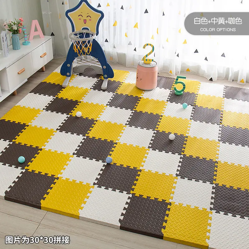 Alfombra de rompecabezas suave y colorida para bebés