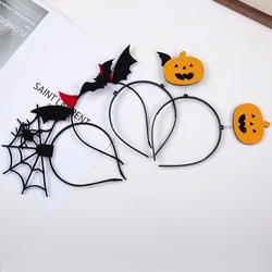 Diadema Halloween bebé con calabaza y alas - accesorio fotográfico