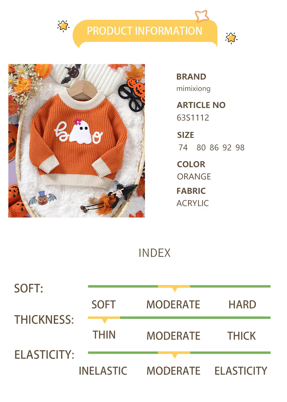 Detalle del estampado frontal del jersey infantil