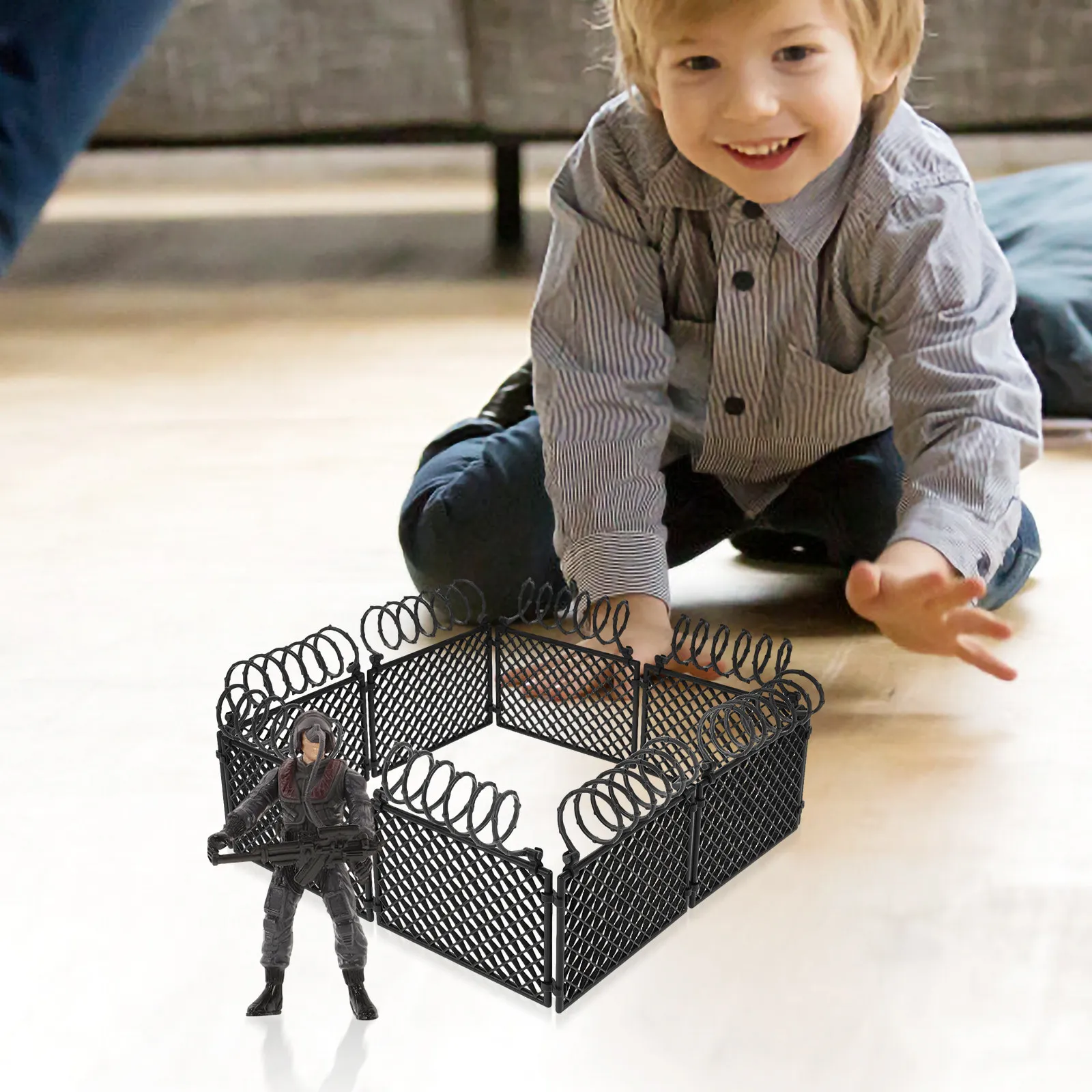 Valla miniatura de plástico para maquetas y decoración de microescenas - imagen 2
