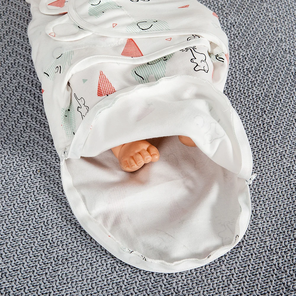Saco de dormir de algodón suave ajustable para bebé verano - imagen 3