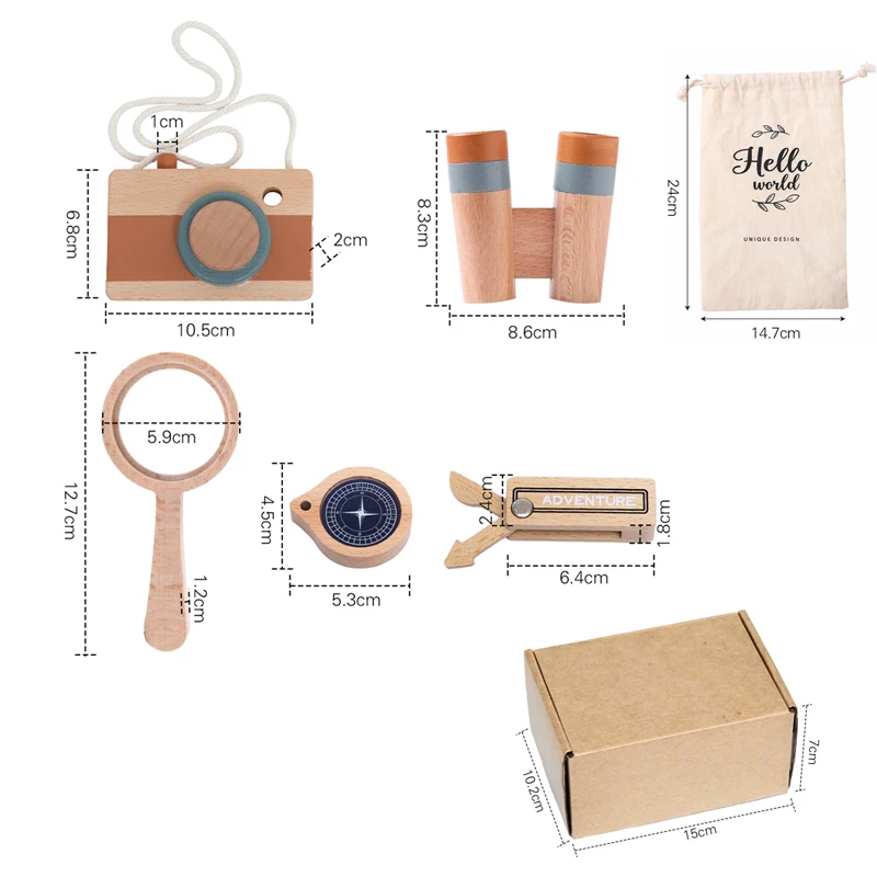Kit de exploración para niños: cámara, lupa y brújula Montessori - imagen 5