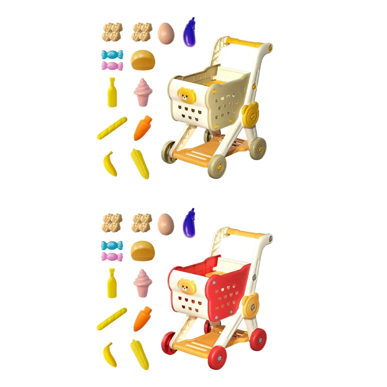Carrito de compras interactivo con accesorios