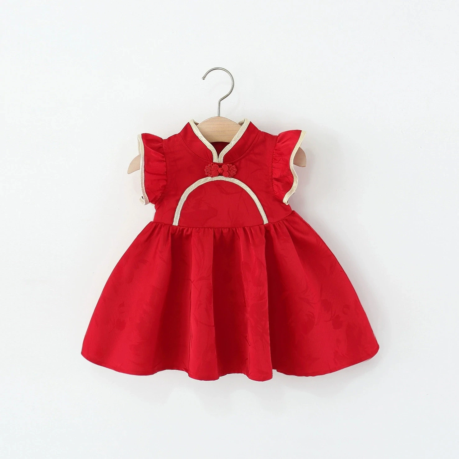 Vestido de verano sin mangas para niña estilo princesa rojo - imagen 2