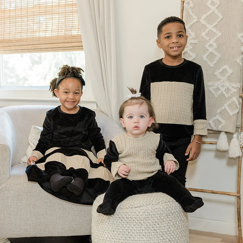 Camiseta infantil de algodón de cuello redondo para invierno - imagen 2