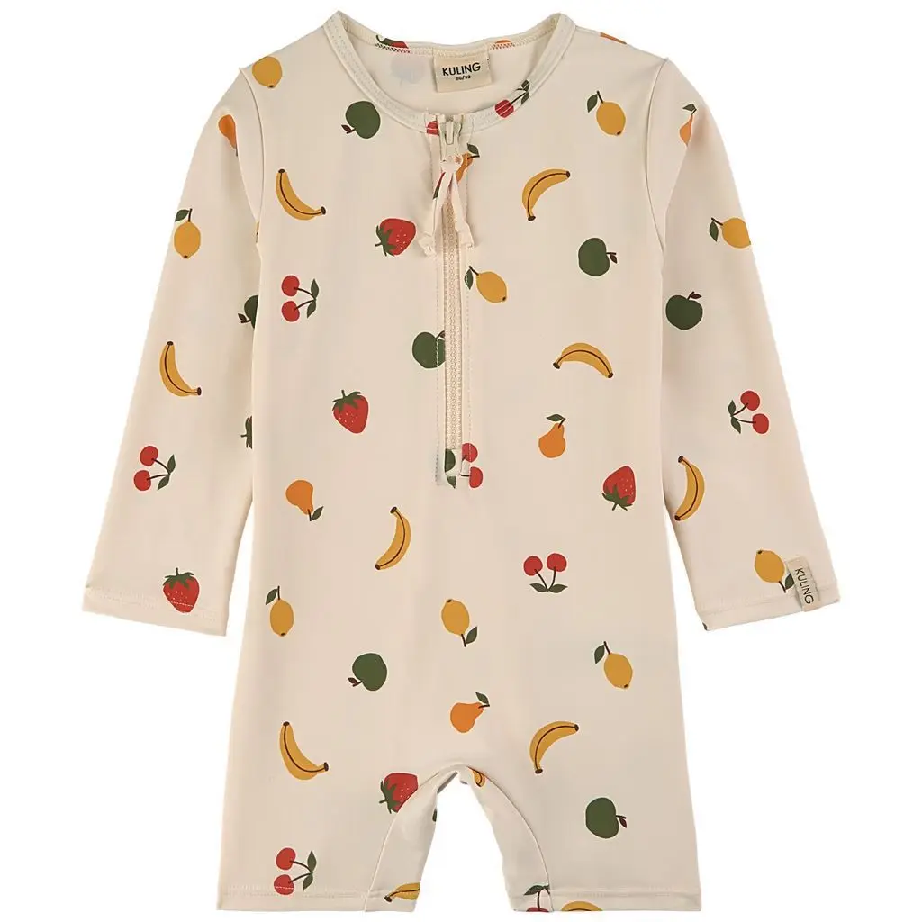 Traje de baño KU para niña floral – conjunto a juego