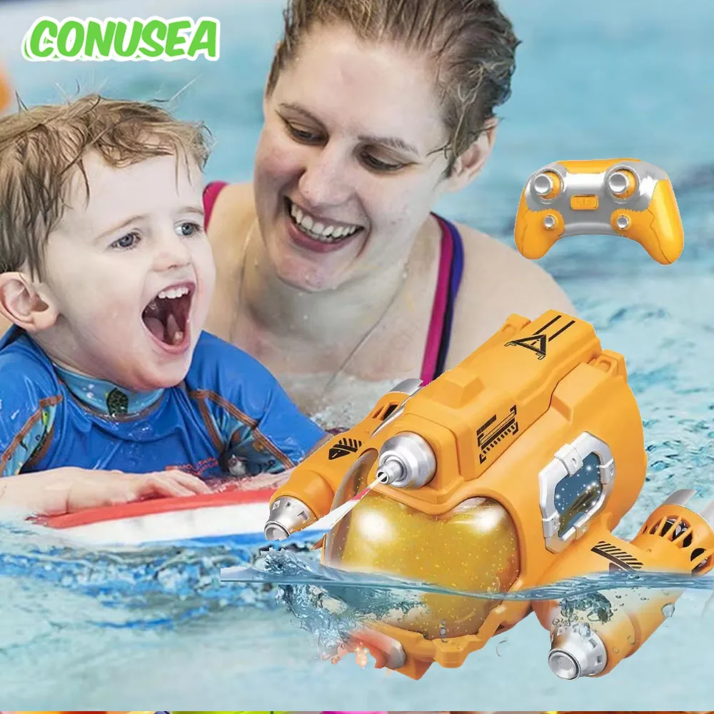 Barco submarino RC control remoto con pistola de agua para niños - imagen 3