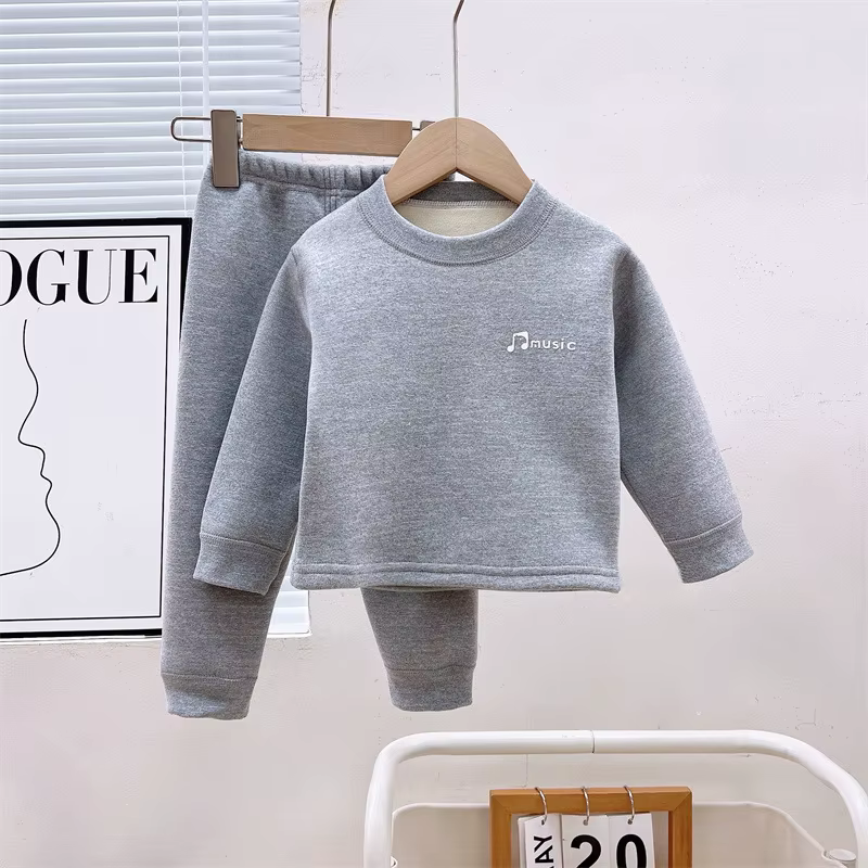 Conjunto de invierno infantil de algodón polar: sudadera y pantalón - imagen 2
