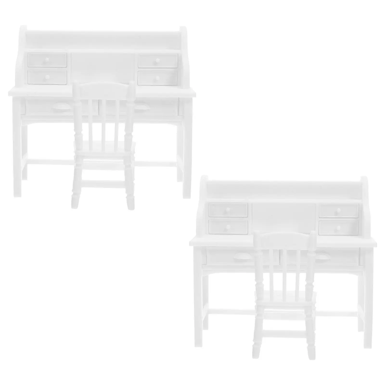 Escritorio en miniatura con cajones para casa de muñecas - imagen 2