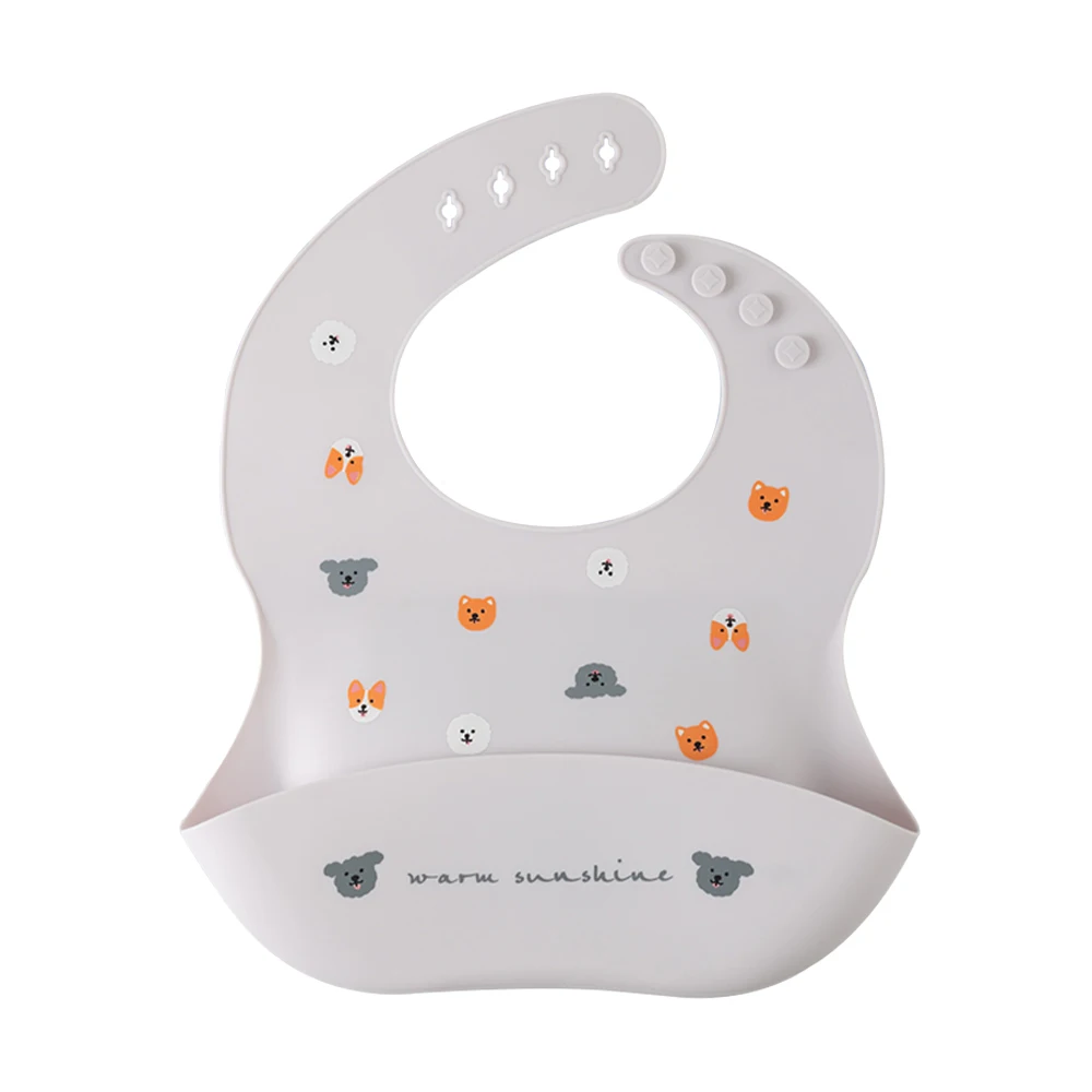 Babero de silicona impermeable – Estampado cereza para bebé
