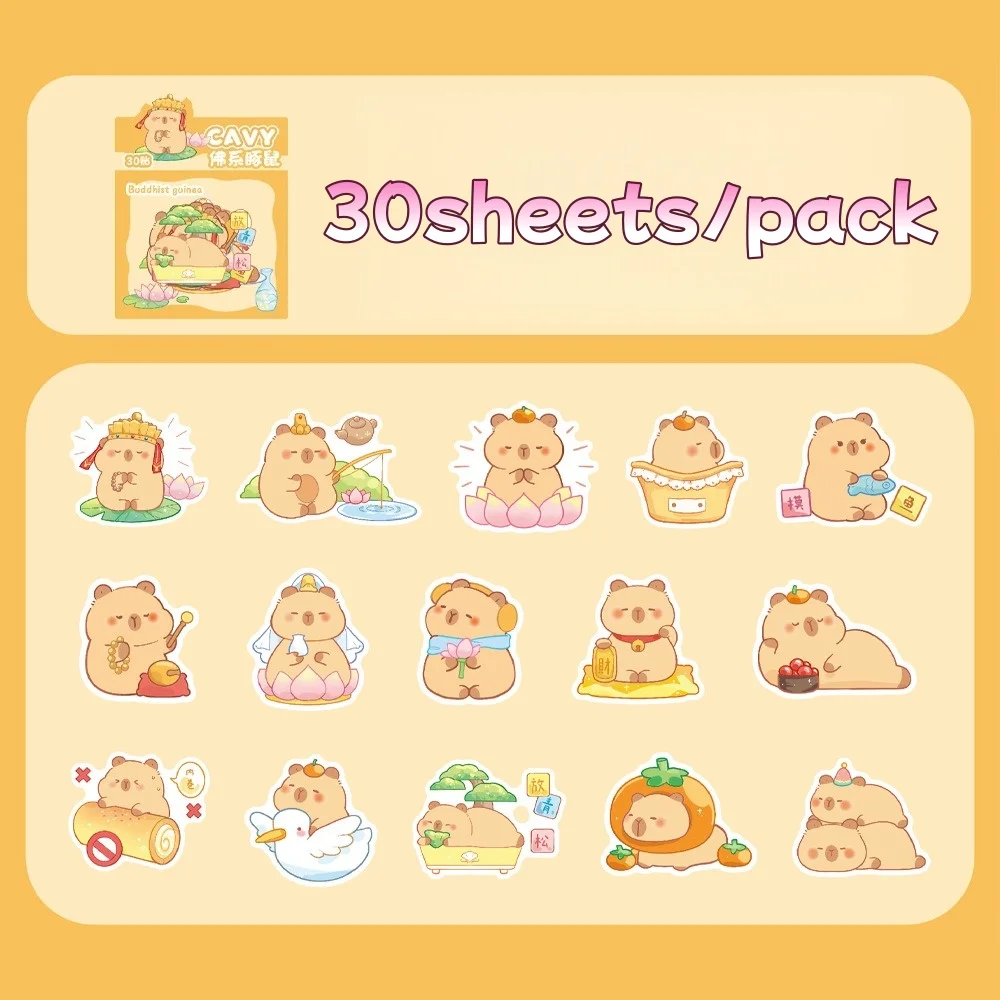 Pegatinas de capibara para manualidades y scrapbooking infantil - imagen 2
