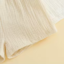Pantalones cortos de verano para niños con cintura elástica lisos