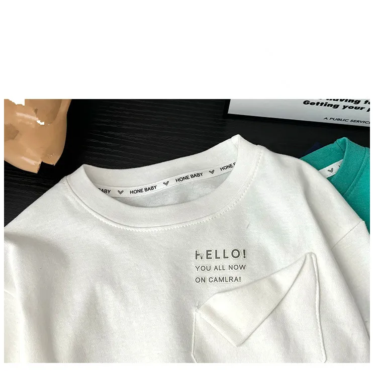 Camiseta de manga larga de algodón para bebé niño – Cuello redondo otoño - imagen 5