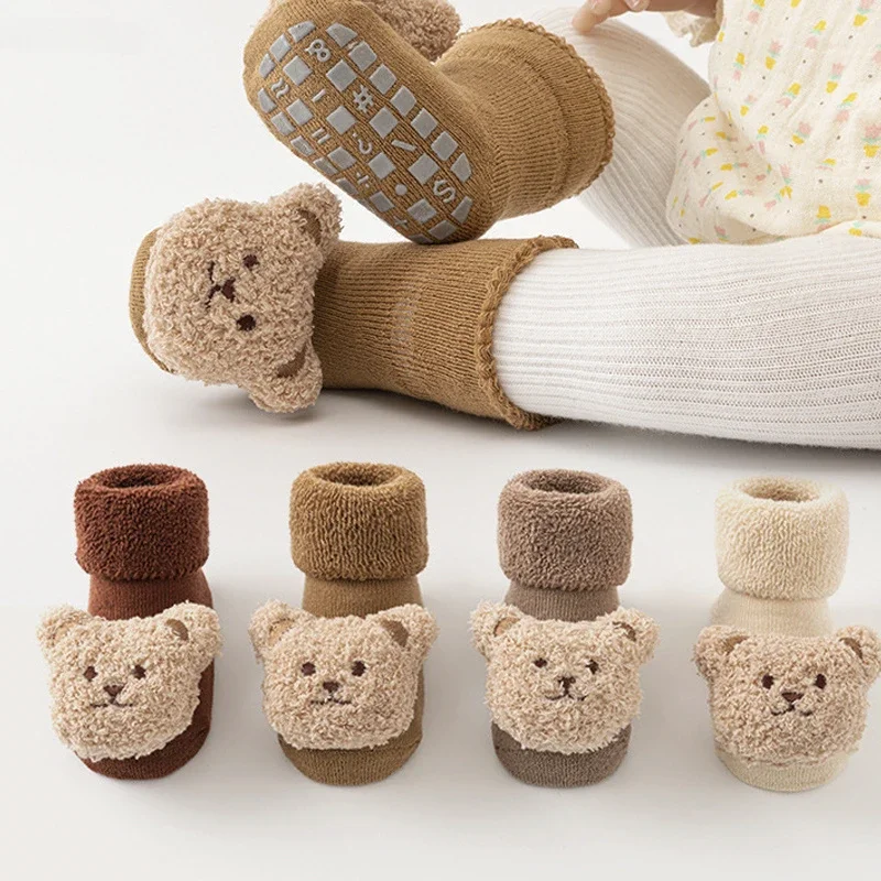 Calcetines antideslizantes de algodón para bebé 0-6 meses – Suela suave - imagen 2