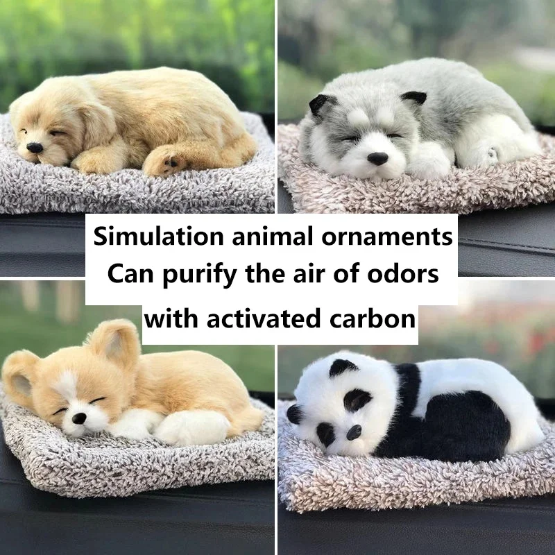 Peluche de perro dormido realista para adorno y coche - imagen 4