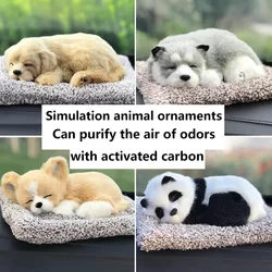 Peluche de perro dormido realista para adorno y coche