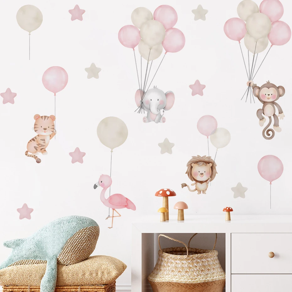 Pegatinas de pared para habitación infantil con elefante y estrellas - imagen 5
