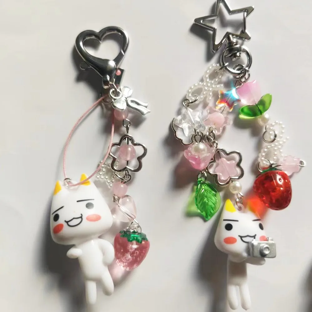 Llavero artesanal de cuentas estilo Kawaii para adolescentes - imagen 4