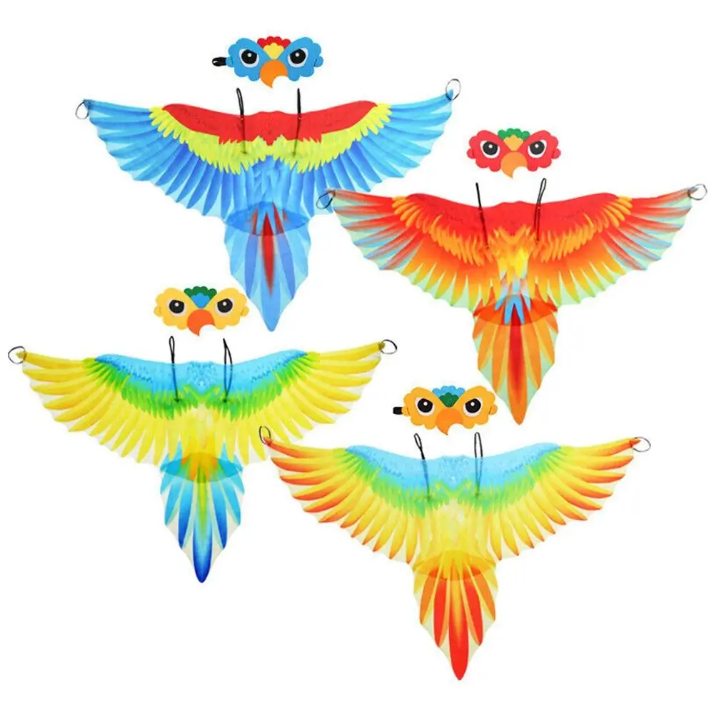 Disfraz de loro para niños de Halloween con tocado de ala - imagen 4