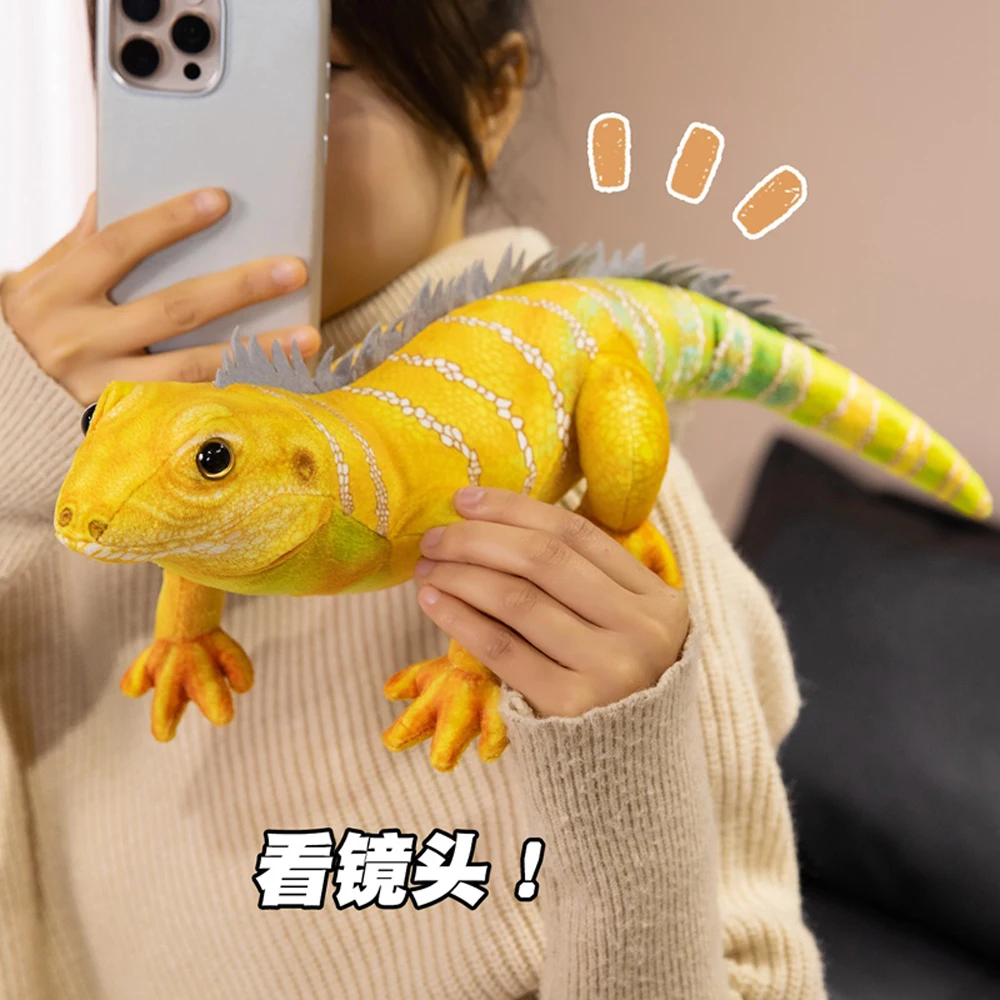 Peluche lagarto tropical realista y suave, regalo zoológico - imagen 5