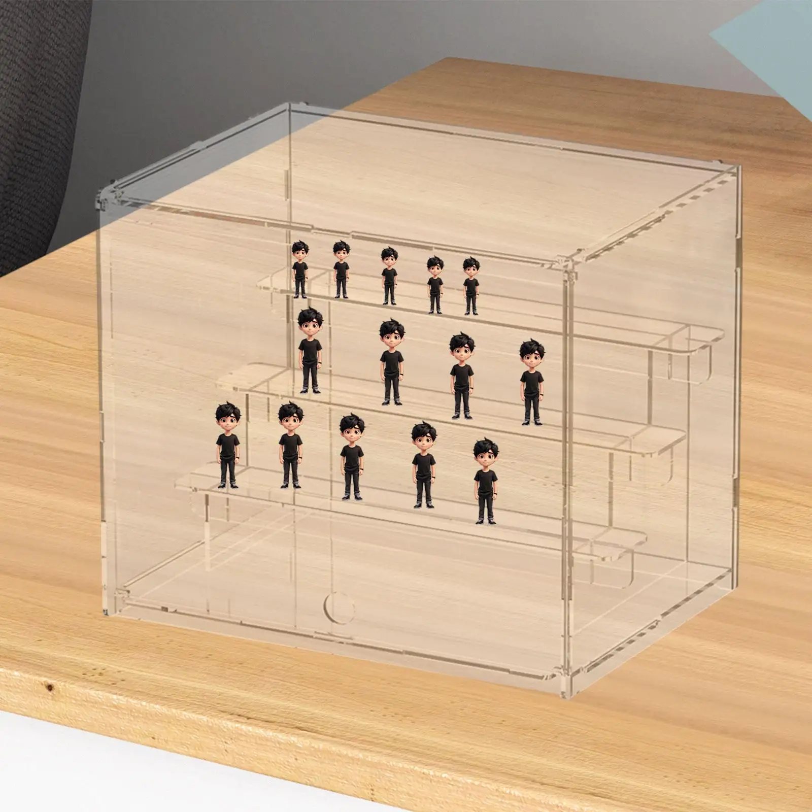 Caja expositor de coche transparente apilable con estantes - imagen 3