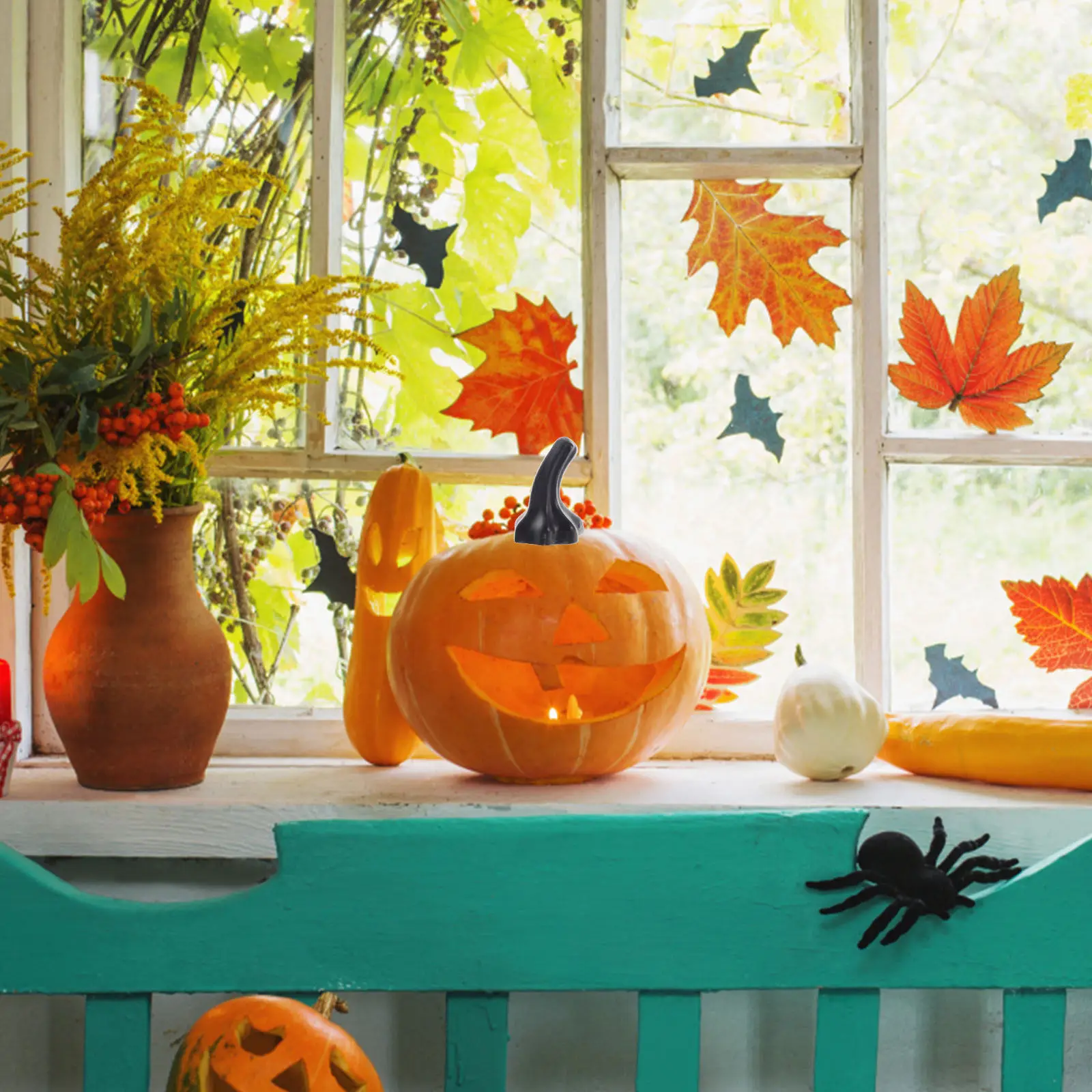 Tallos de calabaza artificiales plásticos realistas para Halloween - imagen 5