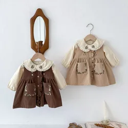 Vestido bordado con chaleco para niña - MILANCEL