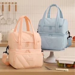 Bolsa de pañales aislante acolchada doble pastel portátil