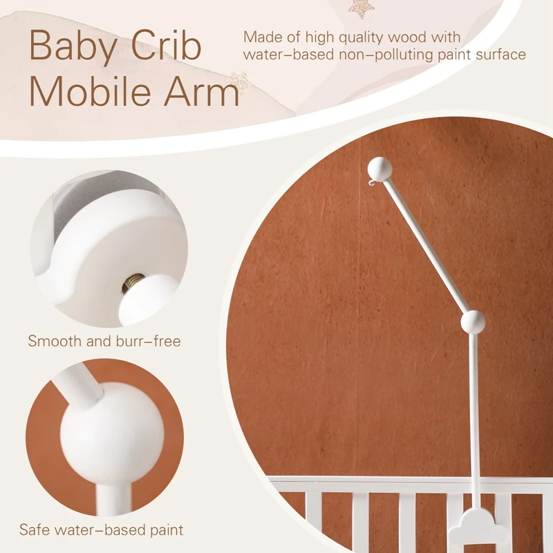 Colgador nube madera para cuna - Soporte decorativo infantil - imagen 4