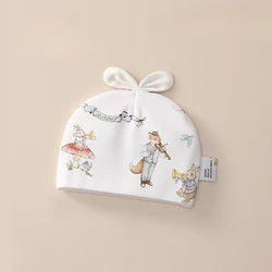 Gorro de algodón suave para bebé con estampado de dibujos animados