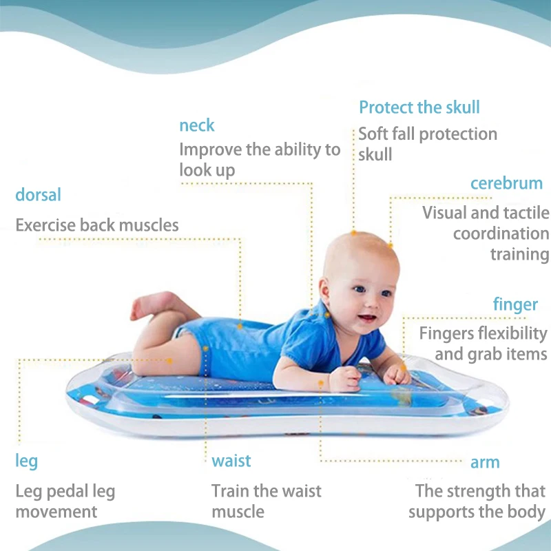 Estera de agua inflable – Juguete educativo tiempo barriguita bebés