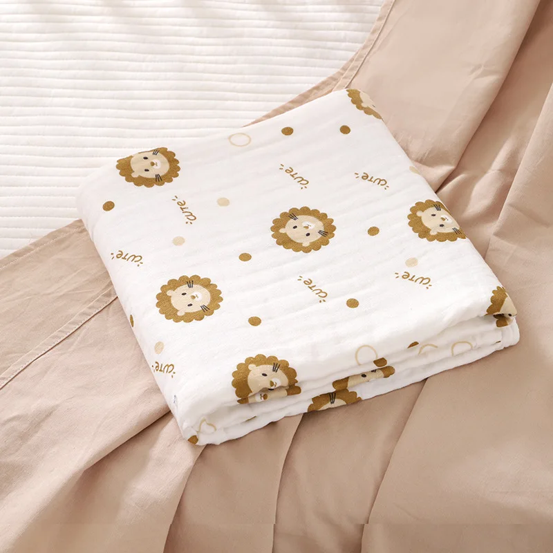 Manta de muselina de algodón Tetra – Estampado animal para bebé