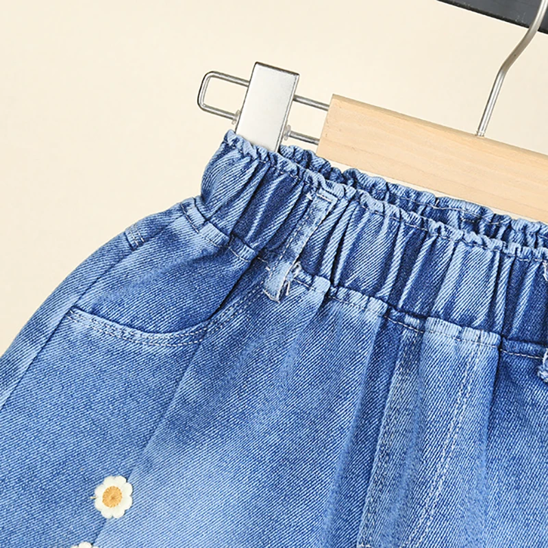 MILANCEL pantalones cortos de verano vaqueros con lazo floral - imagen 5