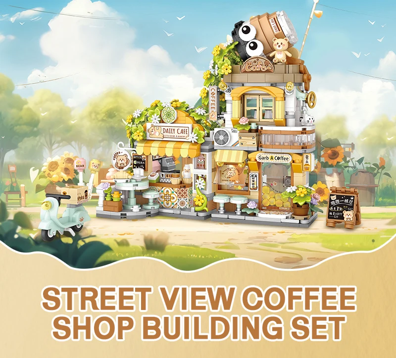 Cafetería Casa Panda en mini bloques