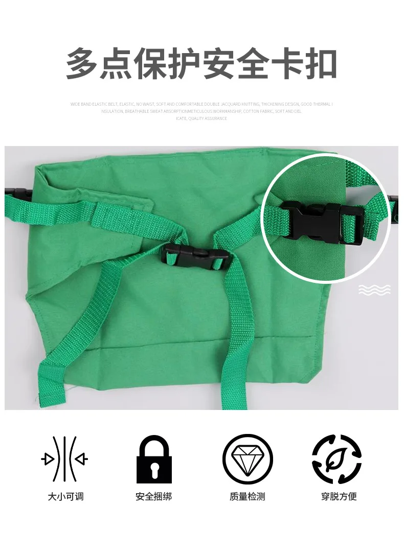 Silla portátil para bebé instalada en silla de adulto