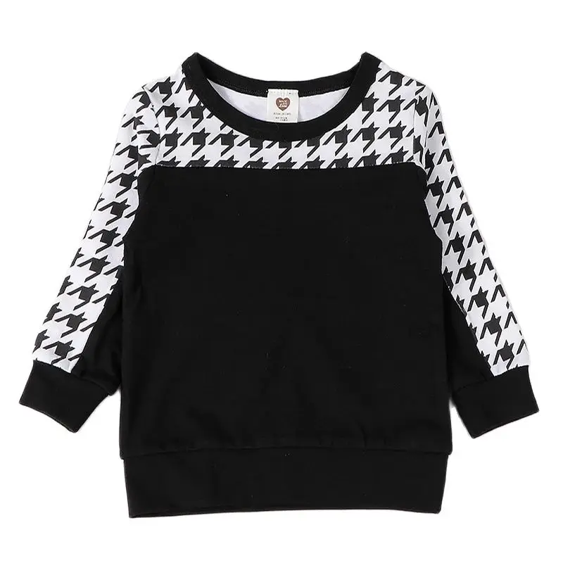 Camiseta manga larga niño con estampado pata de gallo - imagen 3