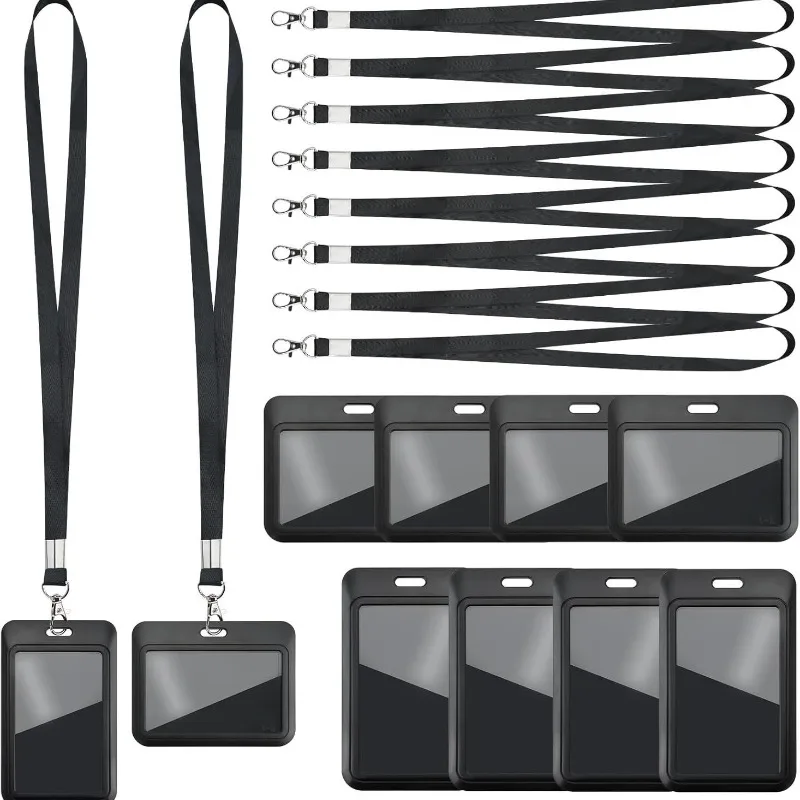 Portatarjetas con cordón negro para identificación y carnet - imagen 4