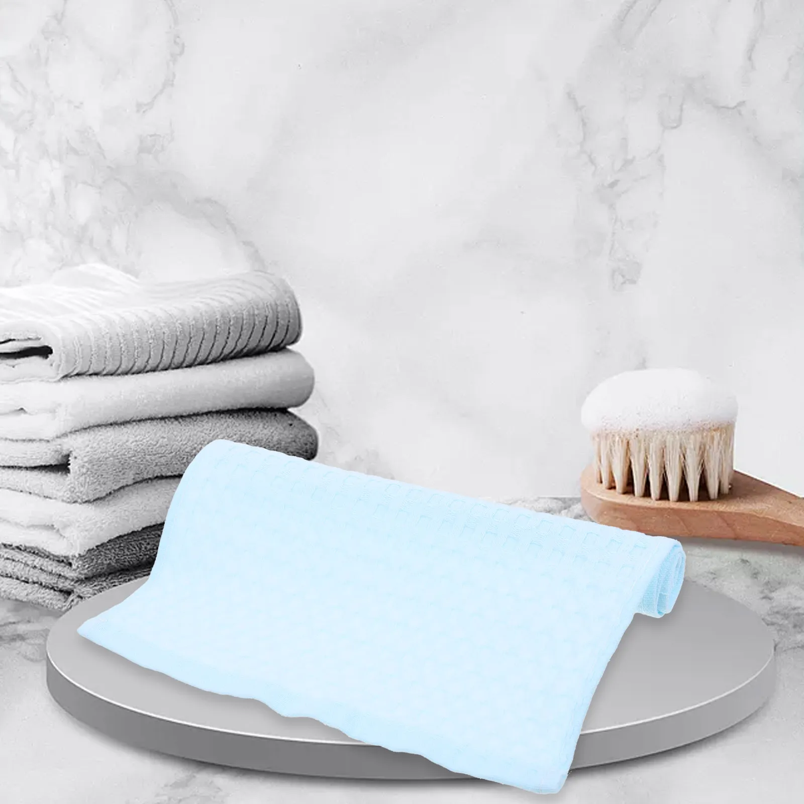 Toalla bebé algodón gofre suave, transpirable y absorbente para eructos - imagen 3